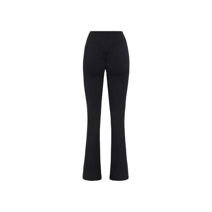 Lia Scrunched Flare Leggings - Black