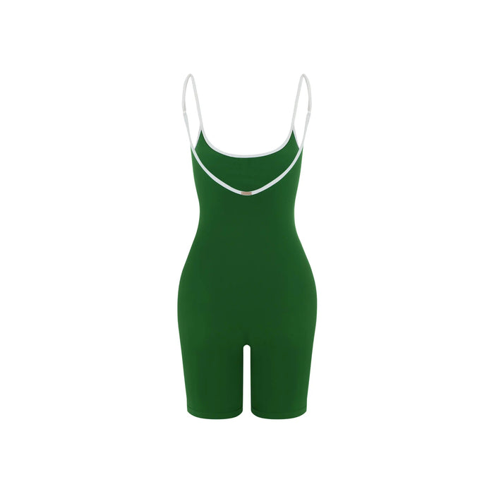 Gia Onesie - Green/White