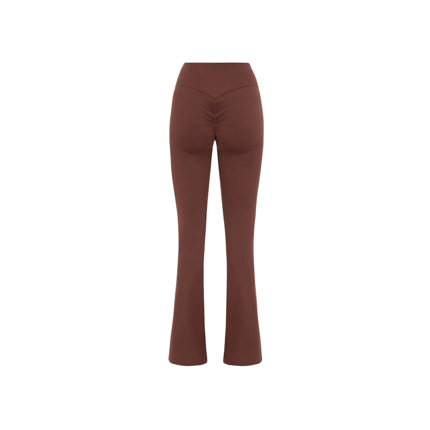 Lia Scrunched Flare Leggings - Choco