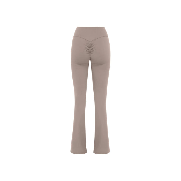 Lia Scrunched Flare Leggings - Nude